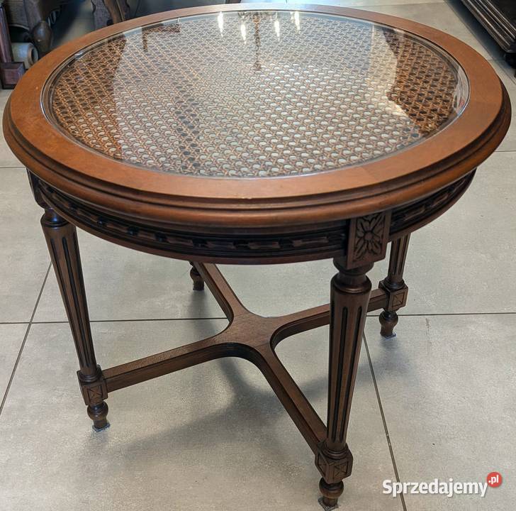 Piękny okrągły stolik empire orzechsklep Dąbrowa śląskie