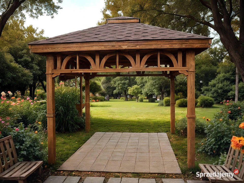 ALTANA 6 DREWNIANA KWADRATOWA 3x3 OGRODOWA Altany i wiaty Parzymiechy sprzedam