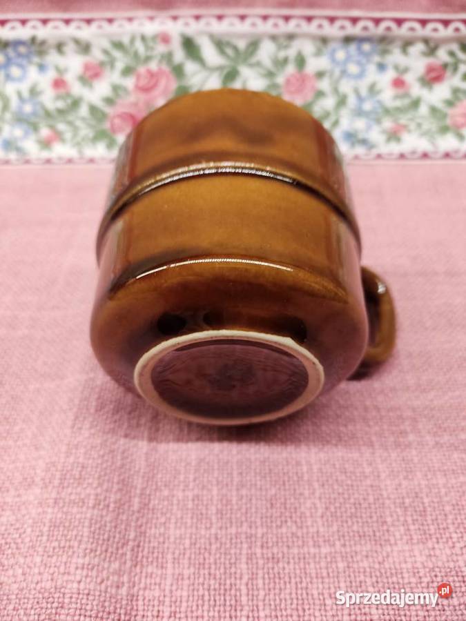 Filiżanka porcelit brązowa Tułowice brązowy opolskie Głuchołazy