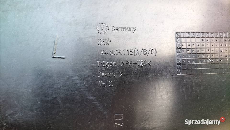 VW Golf V 5D tapicerka drzwi lewy tył oryginał Części samochodowe