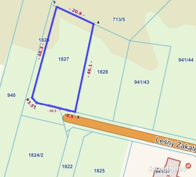 Działka budowlana Kobylnica sprzedam 1827