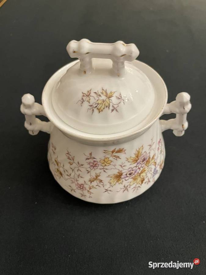 Cukiernica porcelanowa patyczak Carl Tielsch Łódź