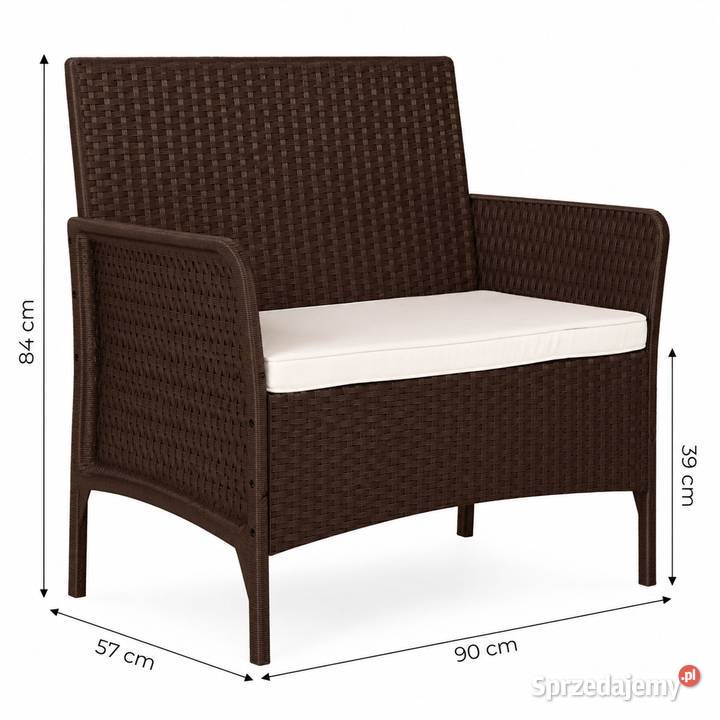 Sofa ogrodowa dwuosobowa z poduszką