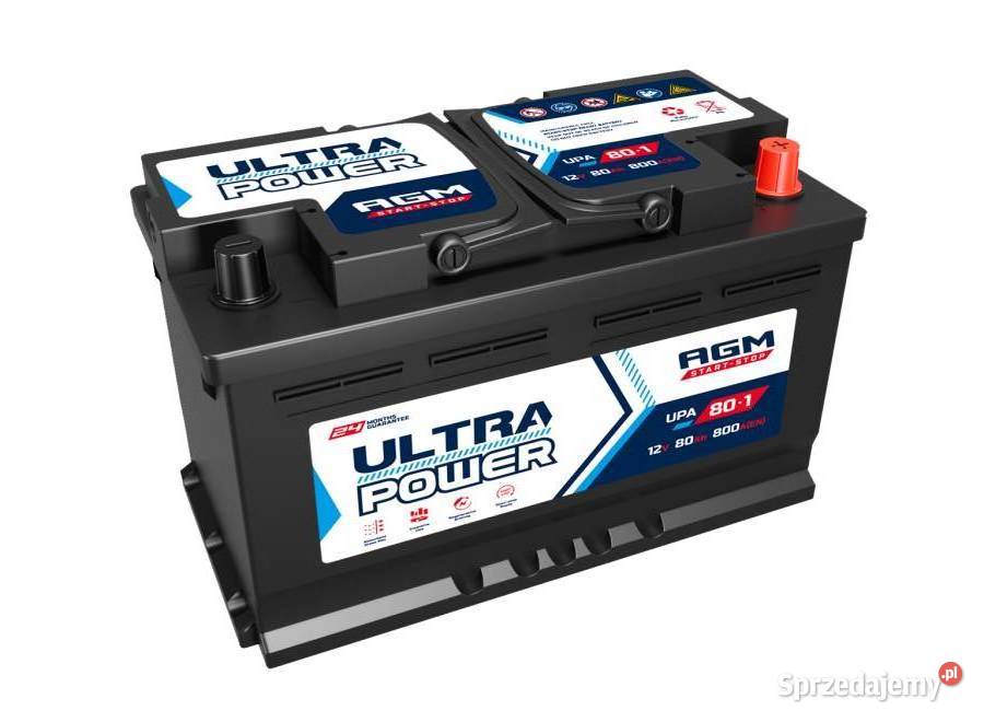 AGM AKUMULATOR 12V80ah 800Ah ULTRA POWER Sklep osobowe Siedlce