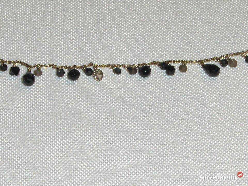 WKruk Bransoletka srebrna pozłacana z czarnymi Łódź sprzedam