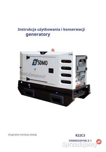 SDMO R22 instrukcja agregat Kielce