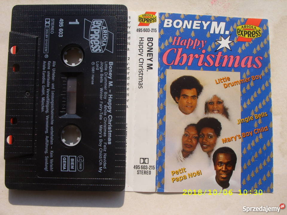 KOLEDY kaseta BONEY M HAPPY CHRISTMAS Wołów