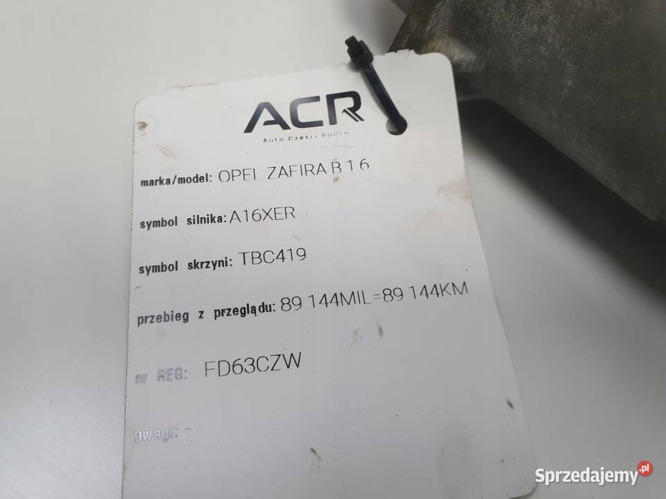 ROZRUSZNIK Opel Zafira B 16 16V ROZRUSZNIK lubelskie Chełm sprzedam