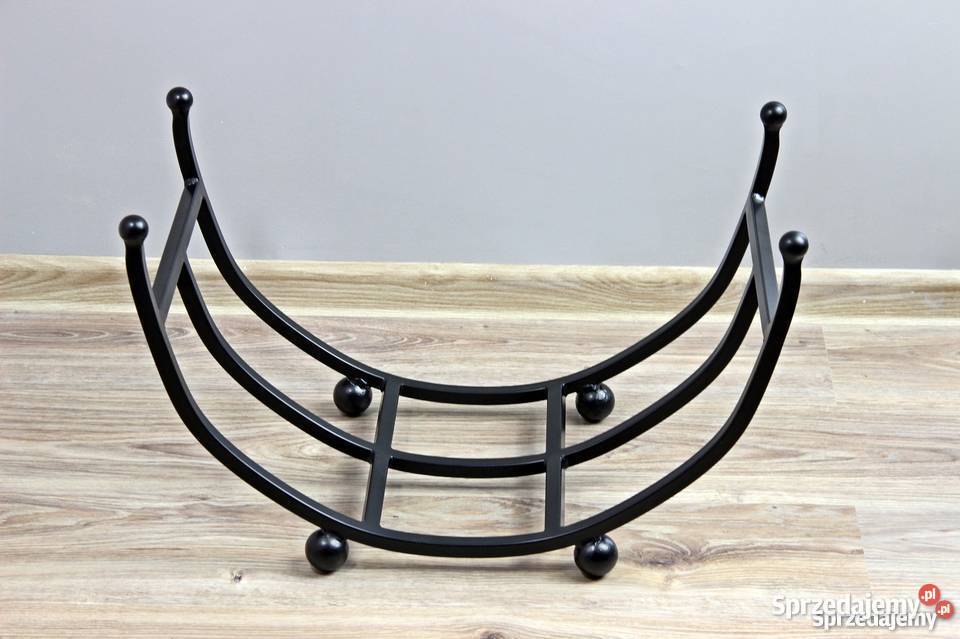 Kosz na drewno kominkowe stojak kominkowy kuty