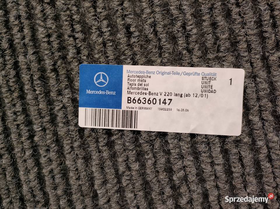 Oryginalne dywaniki rypsowe Mercedes W220 Long sprzedam