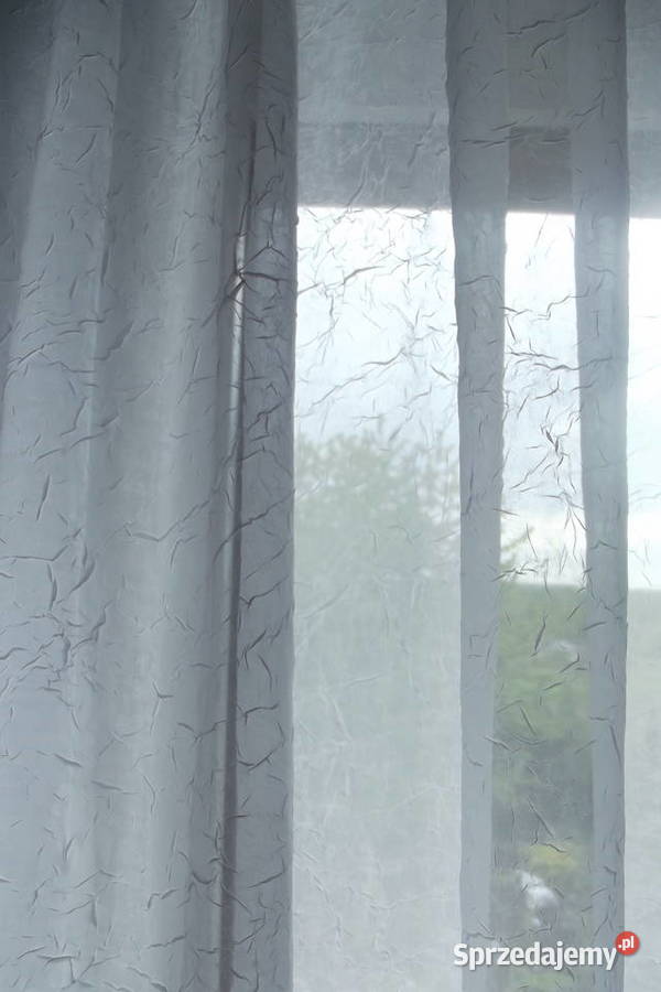 Pojedyncza biała zasłona kresz 150222 Piekary Śląskie
