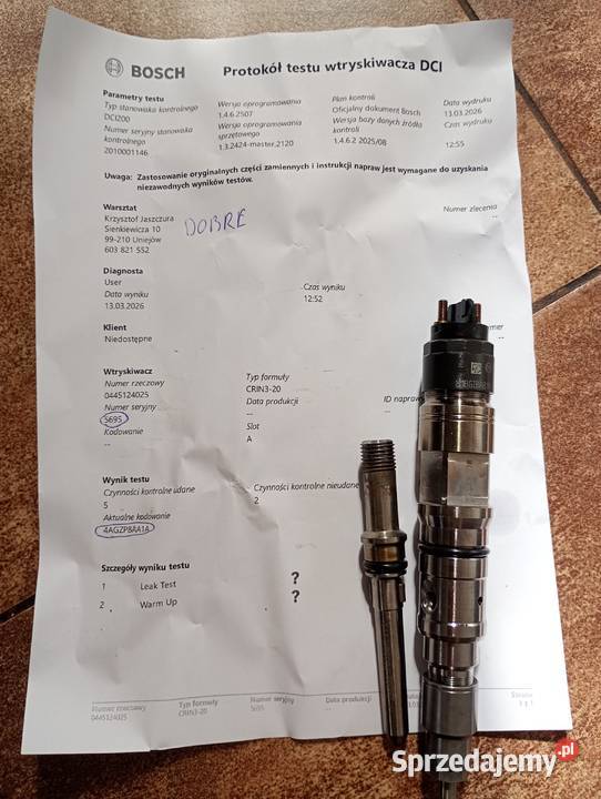 Wtryskiwacze katalogowy 837074860 Valtra Massey Turkowice