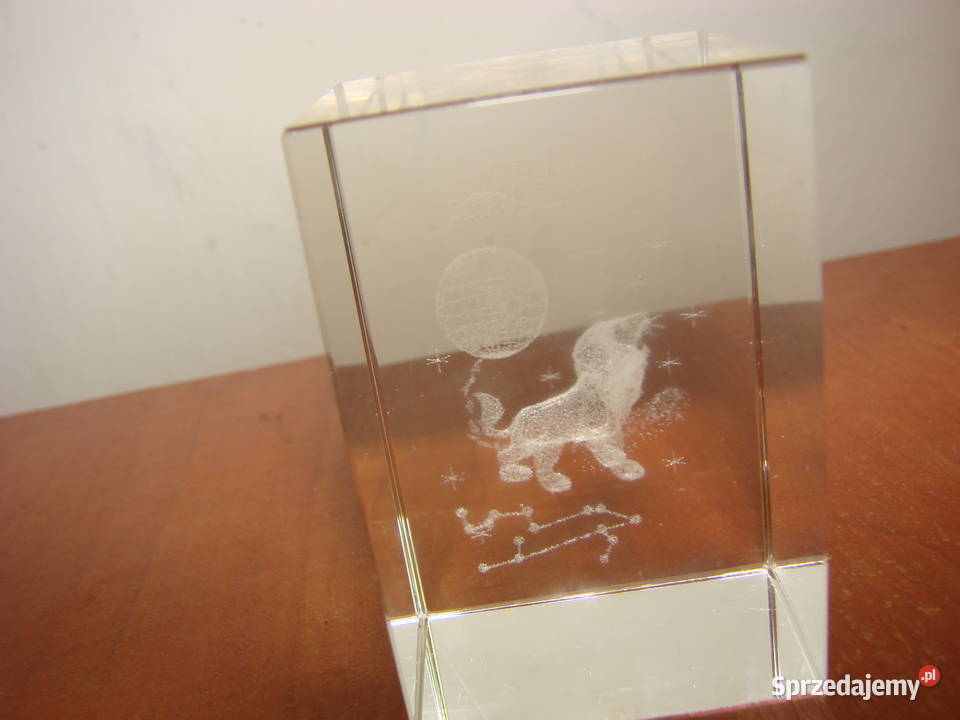 Lew znak zodiaku przycisk szklany Pruszcz Gdański