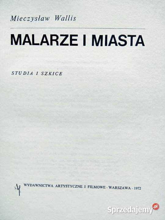 Malarze i miasta Wallis książki używane Warszawa