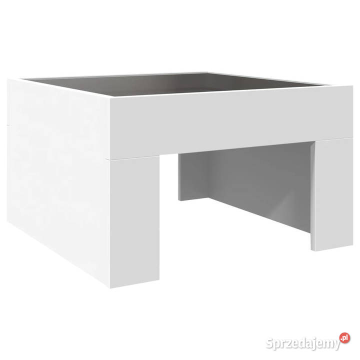 Stolik kawowy z LED Infinity biały 50x50x30 Warszawa