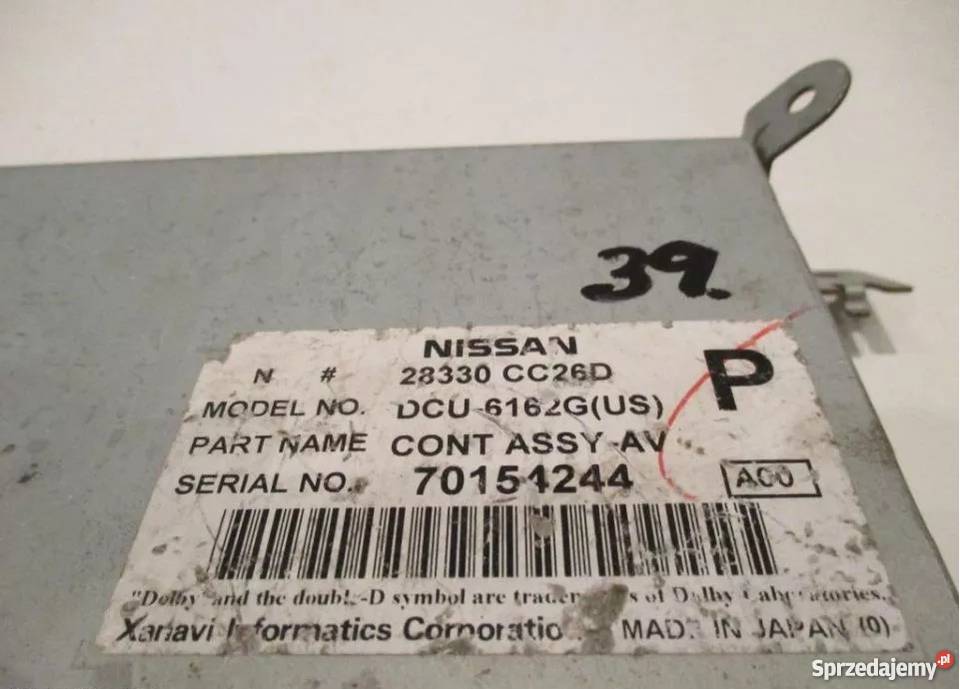 MODUŁ STEROWNIK GPS 28330CC26D NISSAN MURANO osobowe Nowy Tomyśl