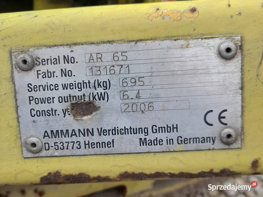 Ammann AR65 walec wibracyjny dwubębnowy 64 kW Walce