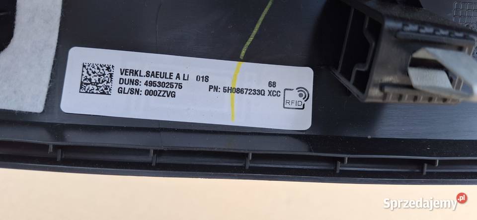 VW GOLF 8 VIII SŁUPEK LEWY PRZÓD POSZYCIE Bieleń