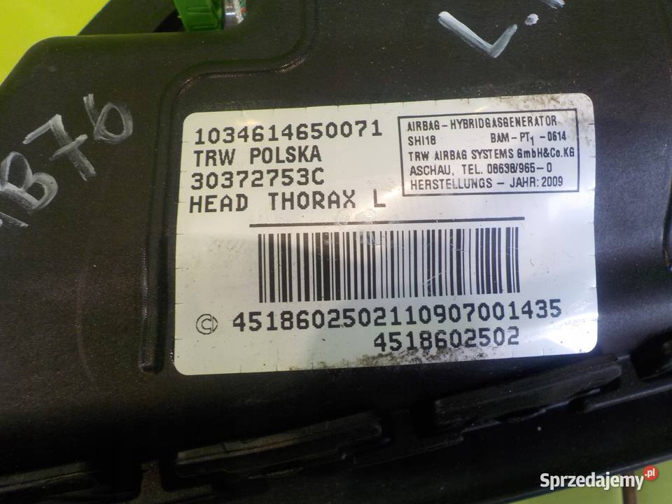 SMART FORTWO II 451 09r 2D AIRBAG poduszka Suków