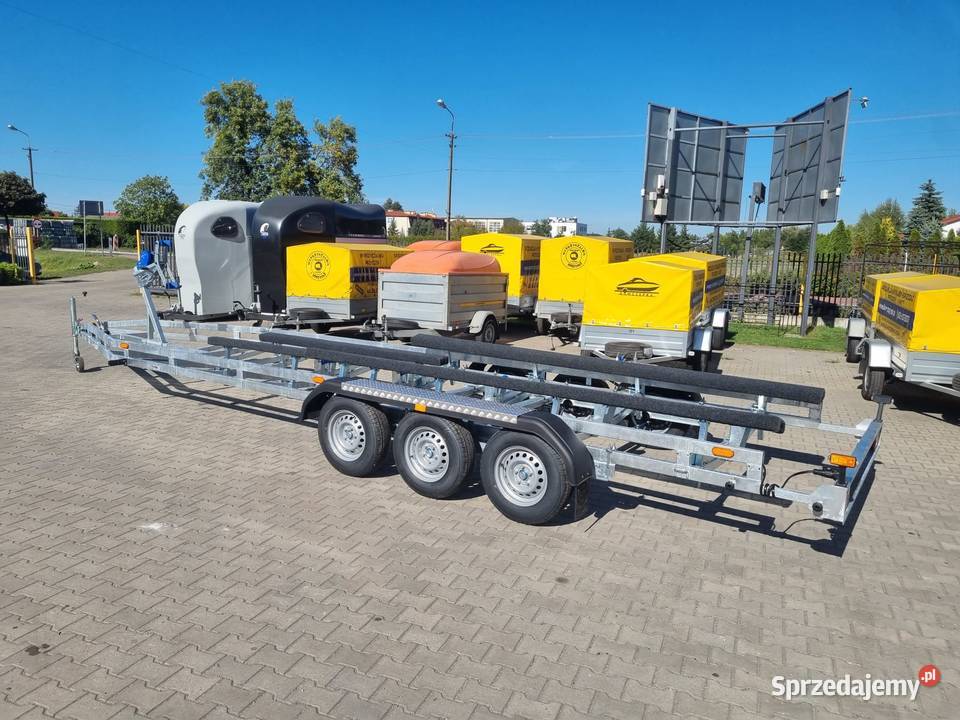 Przyczepa podłodziowa trzy osiowa do 10 m łodzi Brzeźno sprzedam