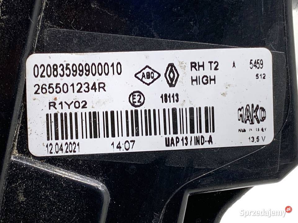 LAMPA TYŁ PRAWA WEWNĘTRZNA RENAULT CAPTUR II