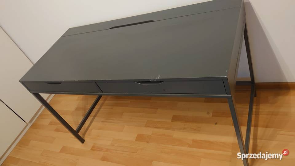 Biurko duże szare Ikea Alex Lubliniec