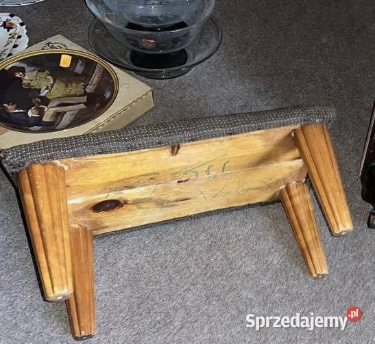 Podnóżek prostokątne siedzisko Brązowy Na