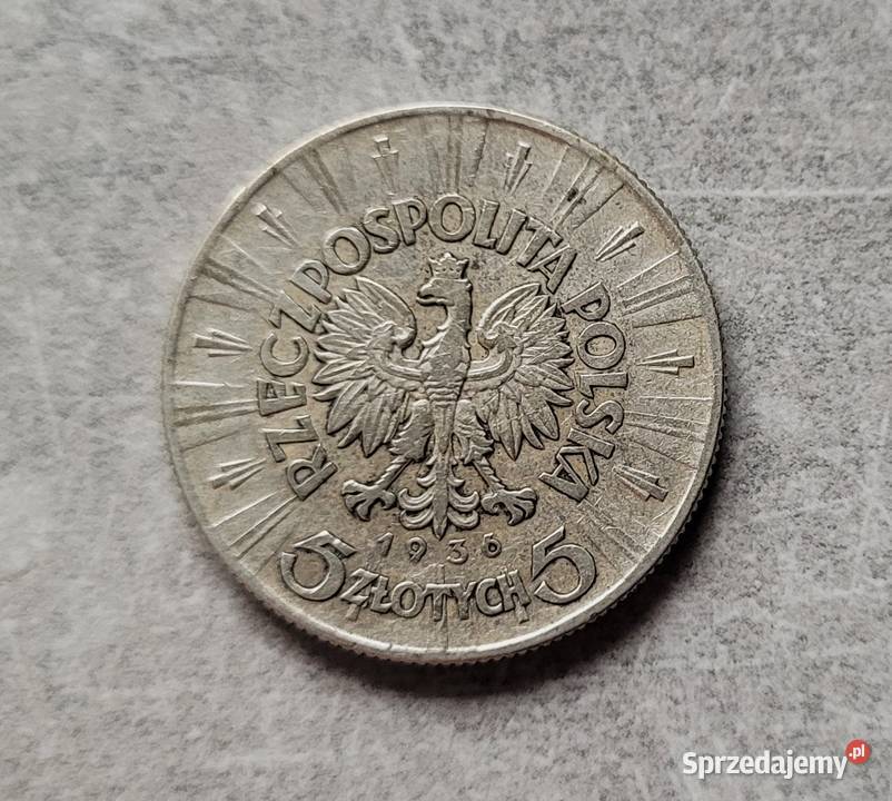 59 POLSKA srebro II RP 5 Złotych 1936 r Wola Kruszyńska