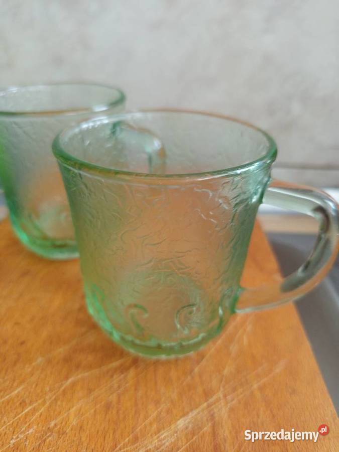 Szklanki szkło zielone 2 Sztuki Warszawa