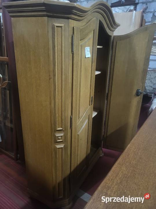Szafa dębowa garderobiana 2 drzwiowa