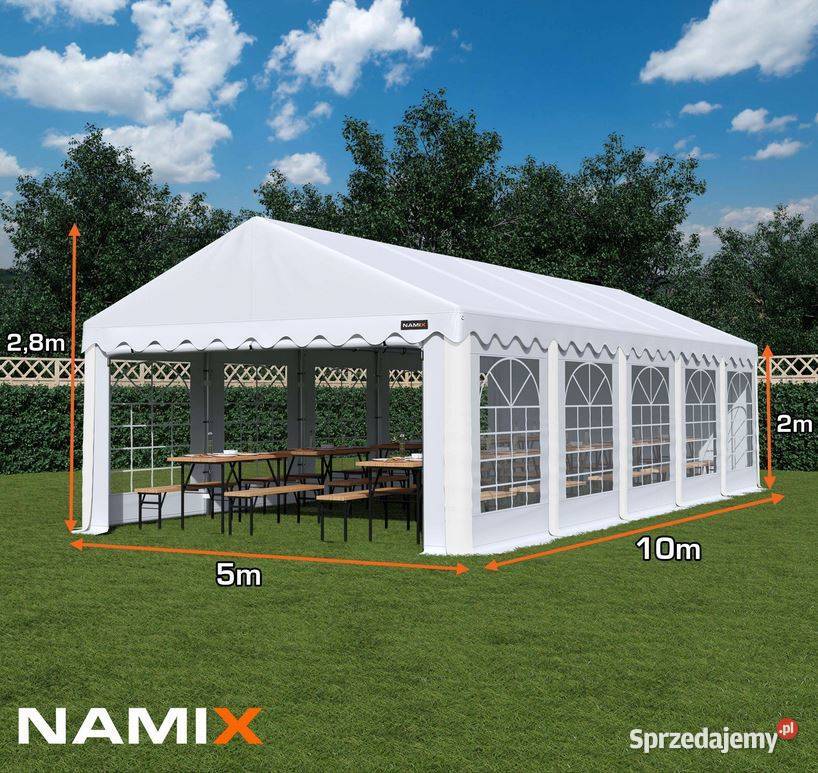 Namiot BASIC 5x12 imprezowy handlowy ogrodowy Jabłonna sprzedam