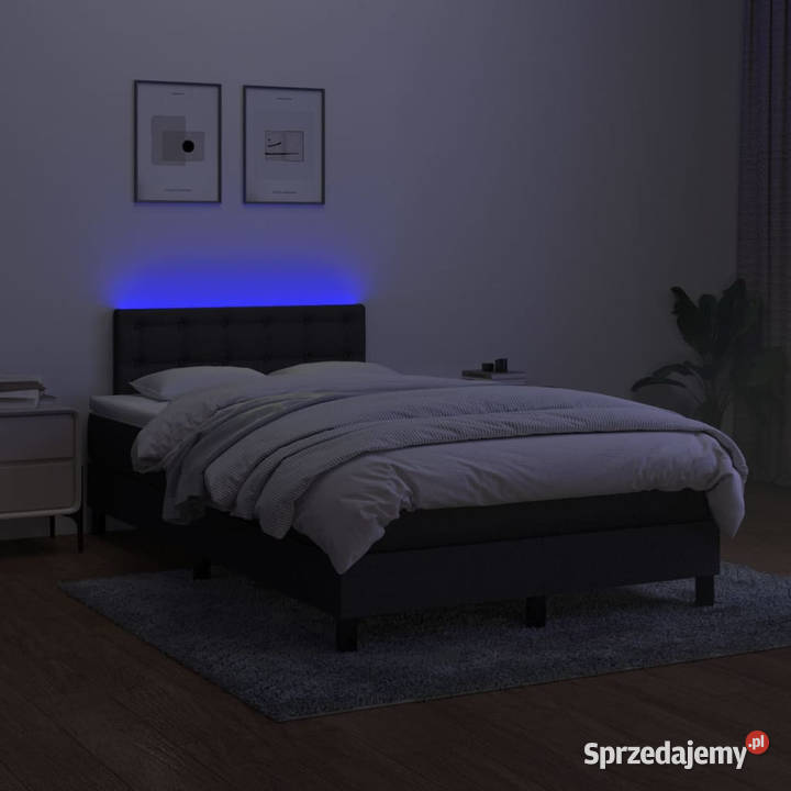Łóżko z Materacem Kontynentalne Czarne Do 88cm sprzedam