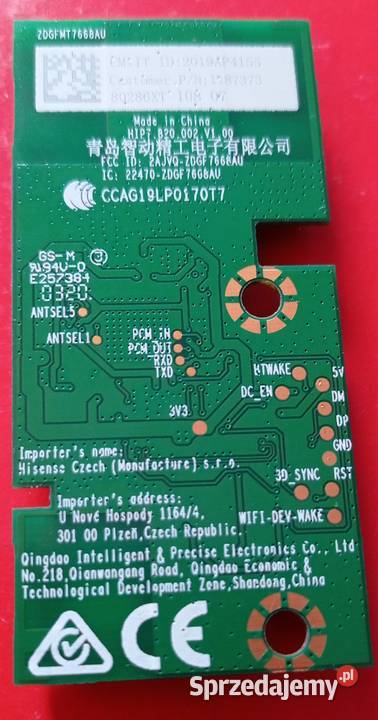MODUŁ WIFI HISENSE 65H9F 1187373 ZDGF7668AU Drzycim