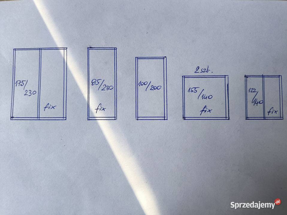 Okna drewniane zestaw 6 nowe nowe Słubice