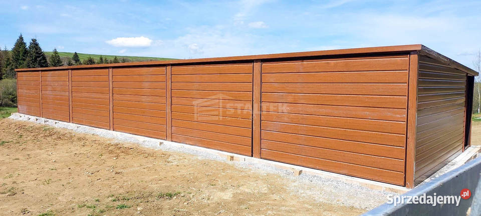 Garaz blaszany 18x5m 6x brama uchylna 2x drzwi Sprzedaż