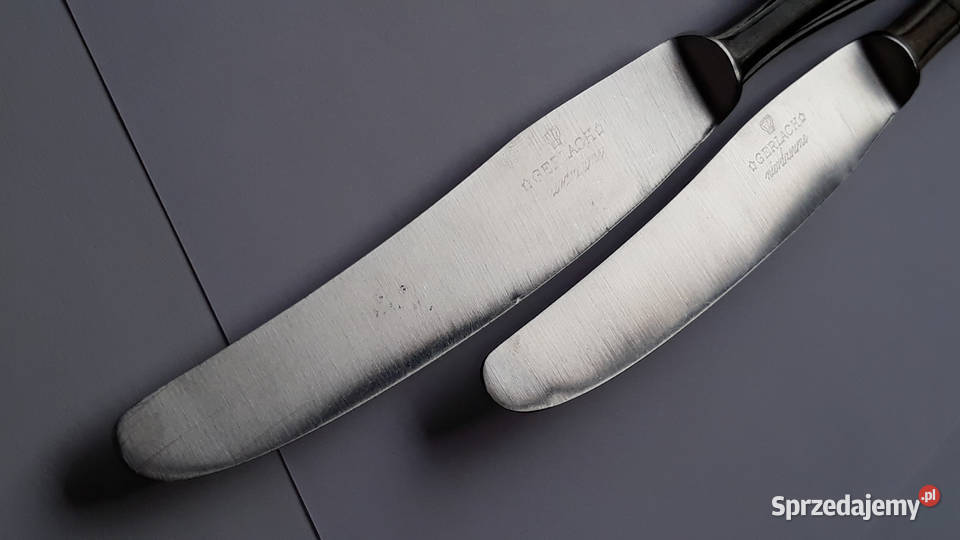 Noże obiadowe BAKELIT Gerlach sztućce PRL Sztućce Dąbrowa Górnicza