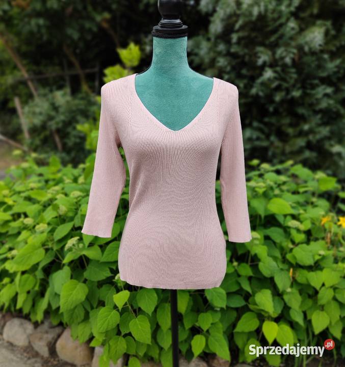 Sweter Orsay różowy L 40 wiskoza prążkowany Szczecin