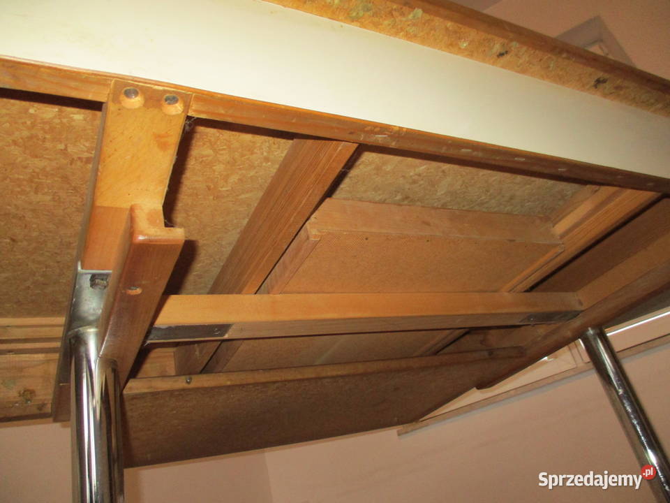 Biurko Rozsuwane Chrom Loft lata 60 PRL Nieporęt