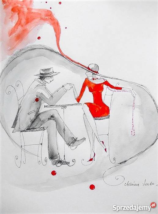 Akwarela i piórko Ty artystki Adriany Laube śląskie Katowice