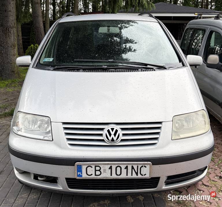 VW Sharan 19 TDI 7 osobowy Oryginał Lakier welurowa tapicerka Wieliszew sprzedam