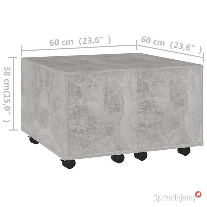 Stolik kawowy szarość betonu 60x60x38 WM806862 Warszawa