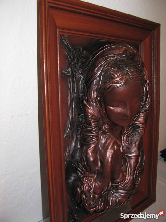 Obraz Madonny 3D ze skóry naturalnej Dekoracje i ozdoby Zamość