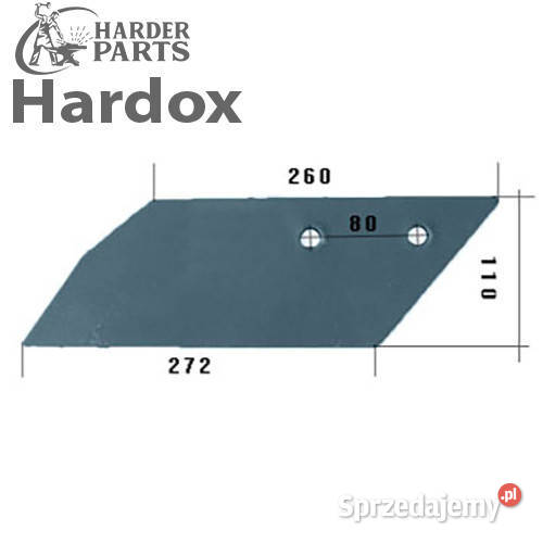 Dłuto 100hektarów HARDOX 41856P części do pługa Suwałki