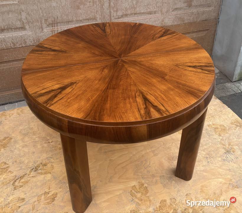 Stół Okrągły Orzech Beczką 112 Rozkładany Antyk mazowieckie Warszawa sprzedam
