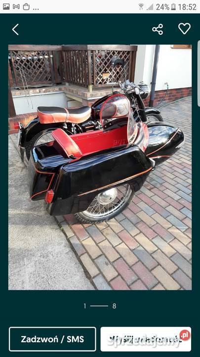 Sprzedam Panonie T5 250 z wózkiem bocznym DUNA Rok produkcji 1971 Dynów