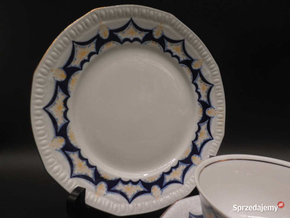 Zestaw śniadaniowy trio z porcelany Lettin Echt wielkopolskie Raszków