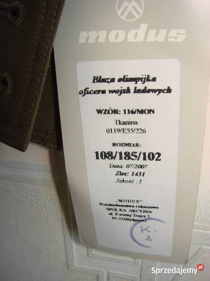 bluza olimpijka oficera wojsk lądowych 108185102 Odzież i bielizna męska pomorskie