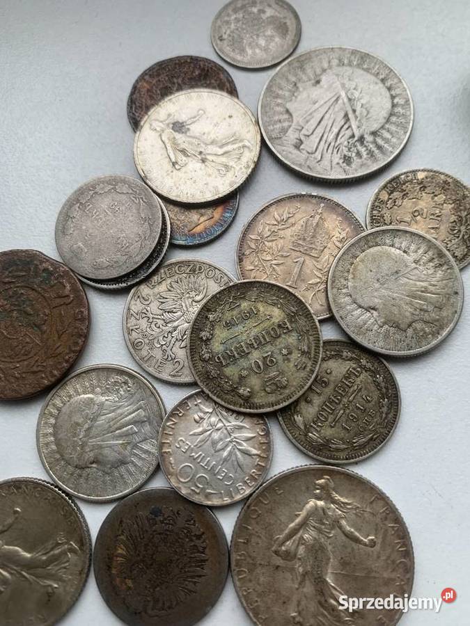 Monety Polski zagranica głowa kobiety Łowicz sprzedam