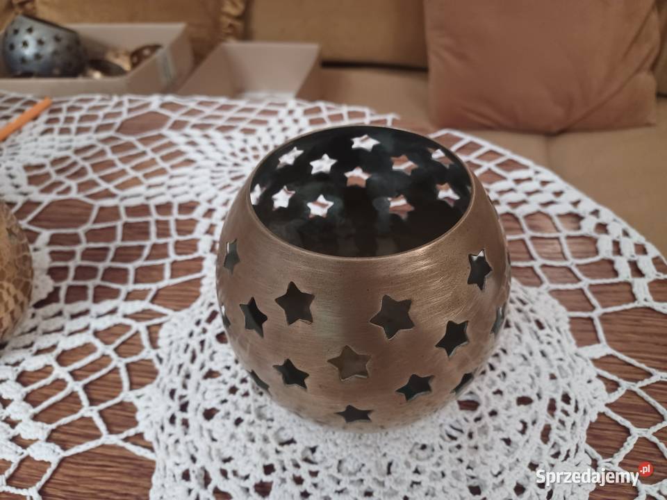 Duży lampion mosiężny Kolekcja Poznań