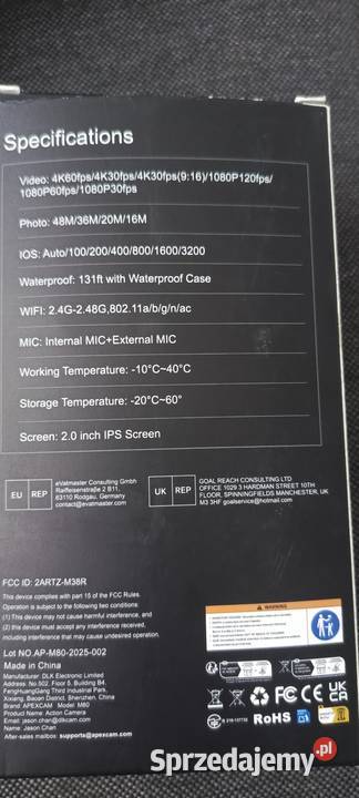 Kamera sportowa Apexcam Zamość